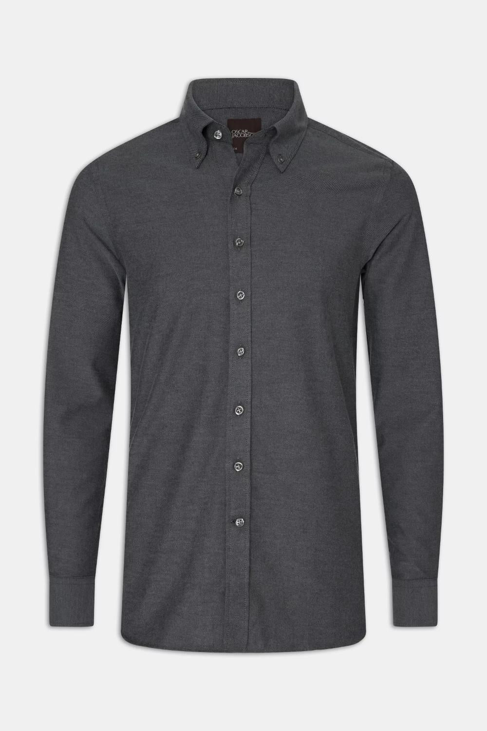 Oscar Jacobson shirt slim fit-100% katoen-HEREN SHIRTS-Grijs