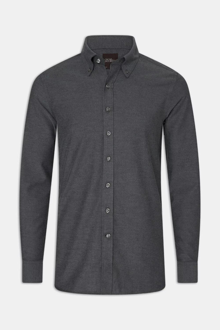 Oscar Jacobson shirt slim fit-100% katoen-HEREN SHIRTS-Grijs
