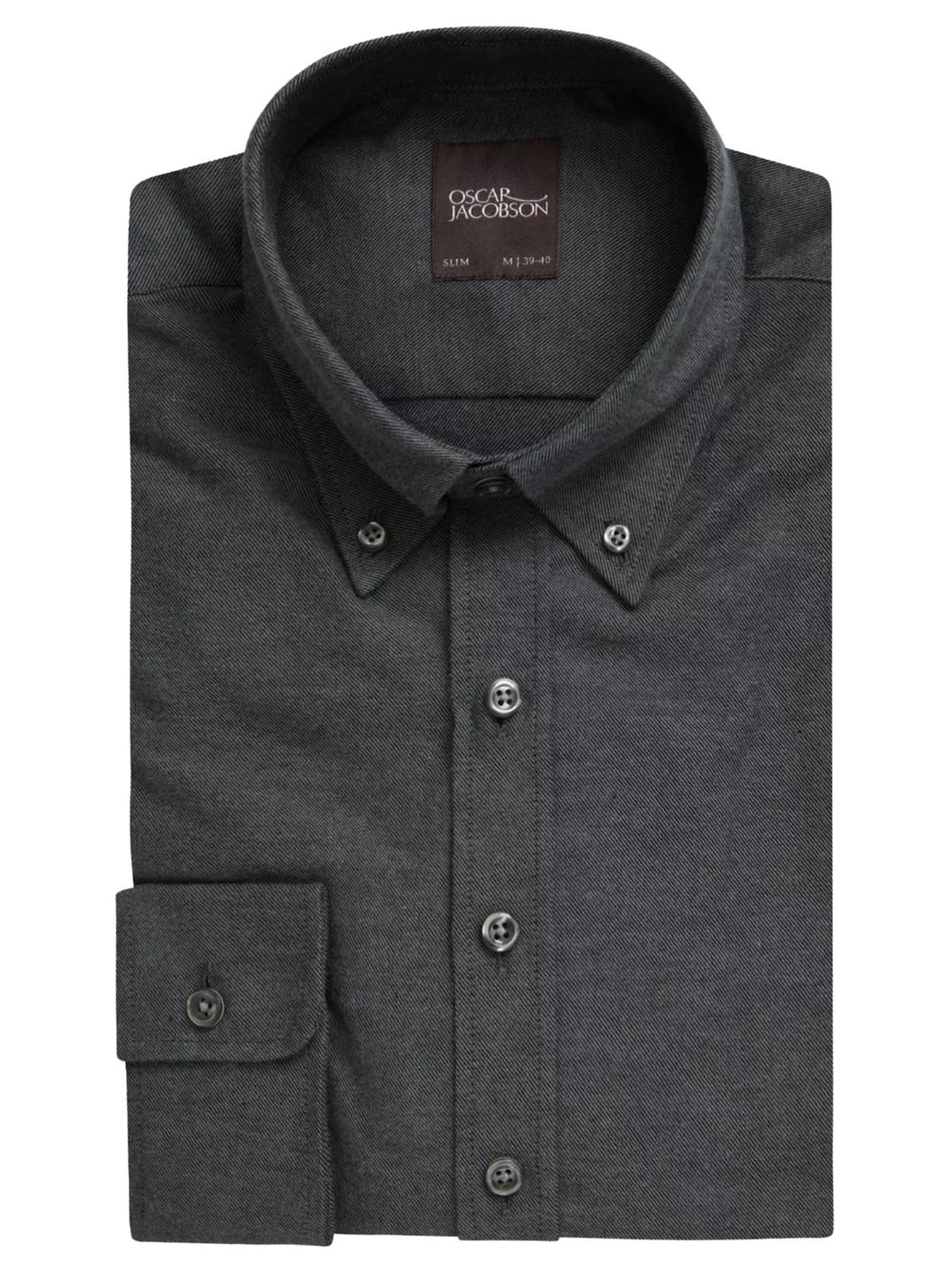 Oscar Jacobson shirt slim fit-100% katoen-HEREN SHIRTS-Grijs