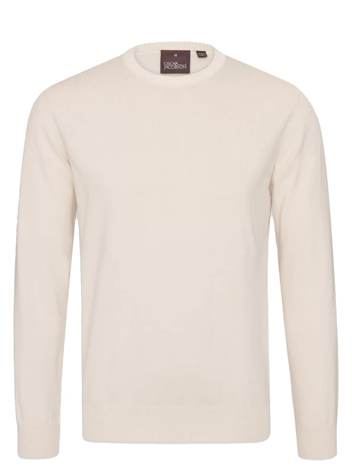 Oscar Jacobson Valter trui-100% katoen-HEREN TRUIEN & VESTEN-Beige