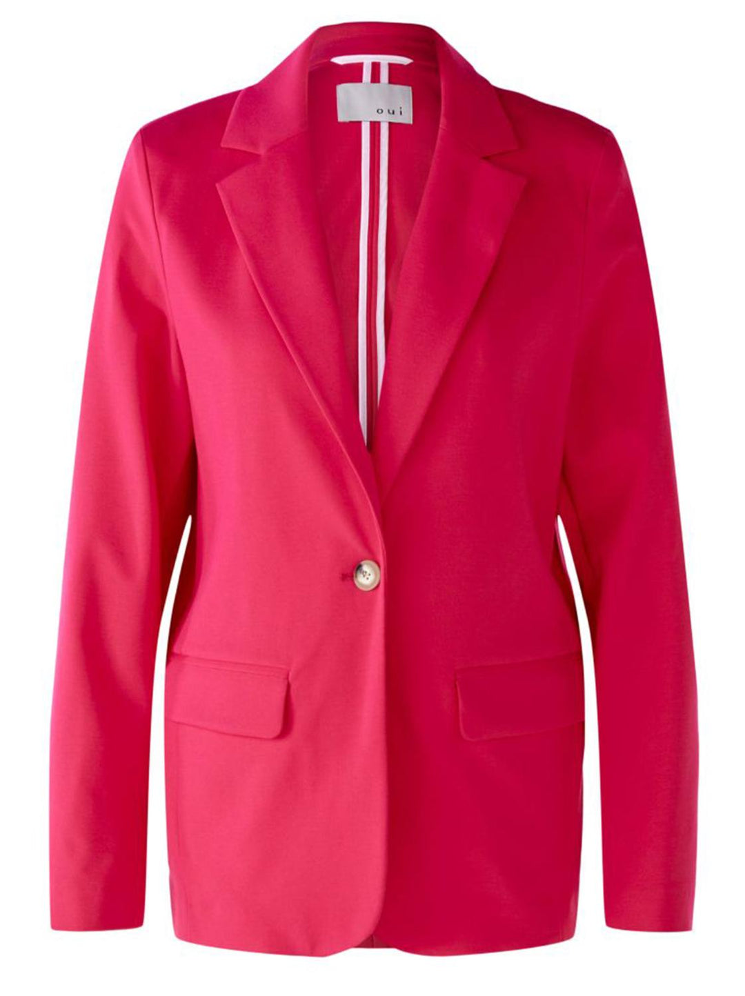 OUI blazer-65% viscose<br />30% polyamide<br />5% elastaan-DAMES BLAZERS & GILETS-Roze