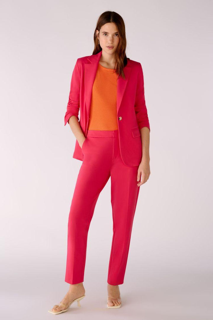 OUI blazer-65% viscose<br />30% polyamide<br />5% elastaan-DAMES BLAZERS & GILETS-Roze
