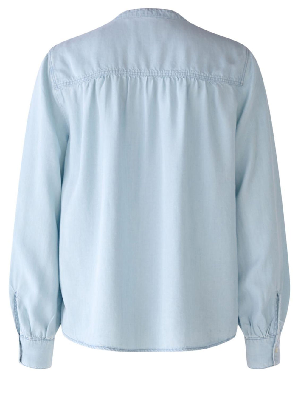 OUI blouse-100% lyocell-DAMES TOPS & BLOUSES-Blauw