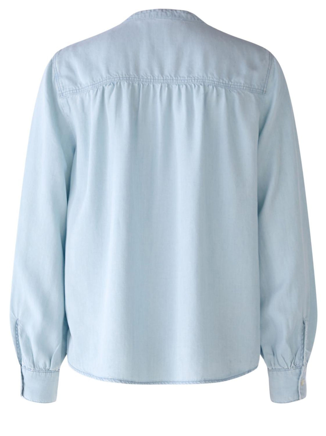 OUI blouse-100% lyocell-DAMES TOPS & BLOUSES-Blauw