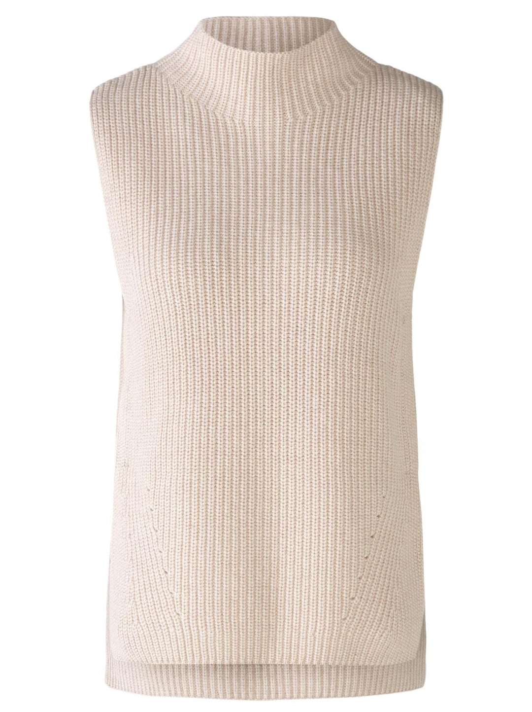 OUI mouwloze trui-55% katoen<br />25% viscose<br />20% polyamide-DAMES TRUIEN & VESTEN-Beige