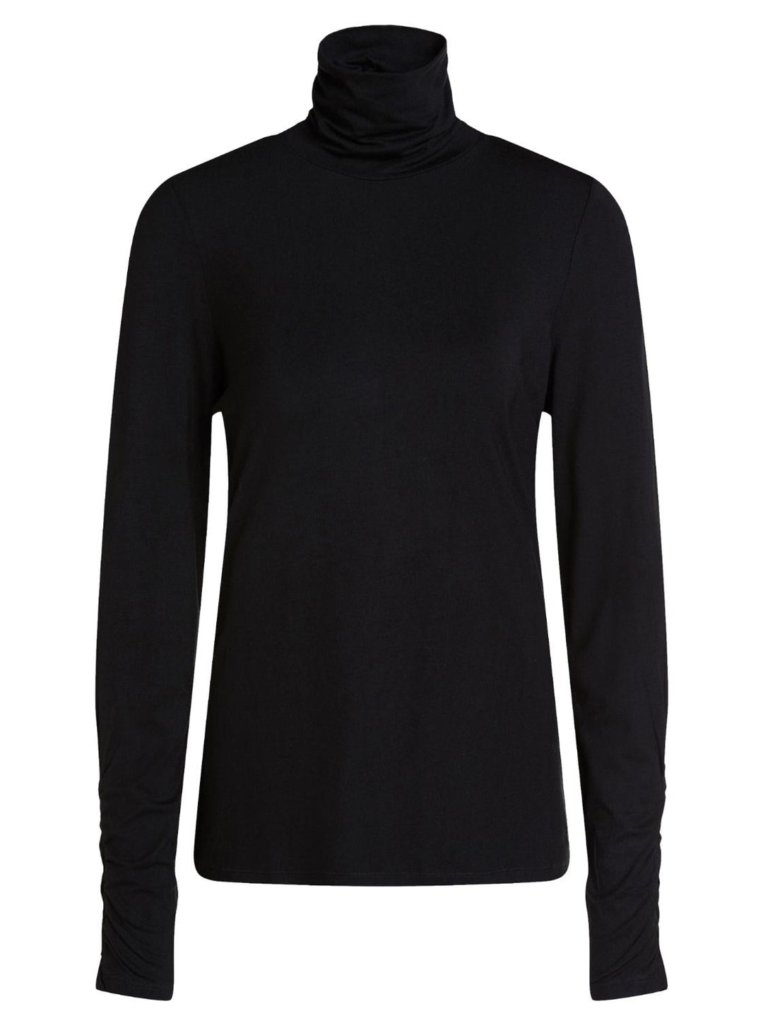 OUI shirt met lange mouw-96% viskose, 4% elashtaan-DAMES TOPS & BLOUSES-Zwart