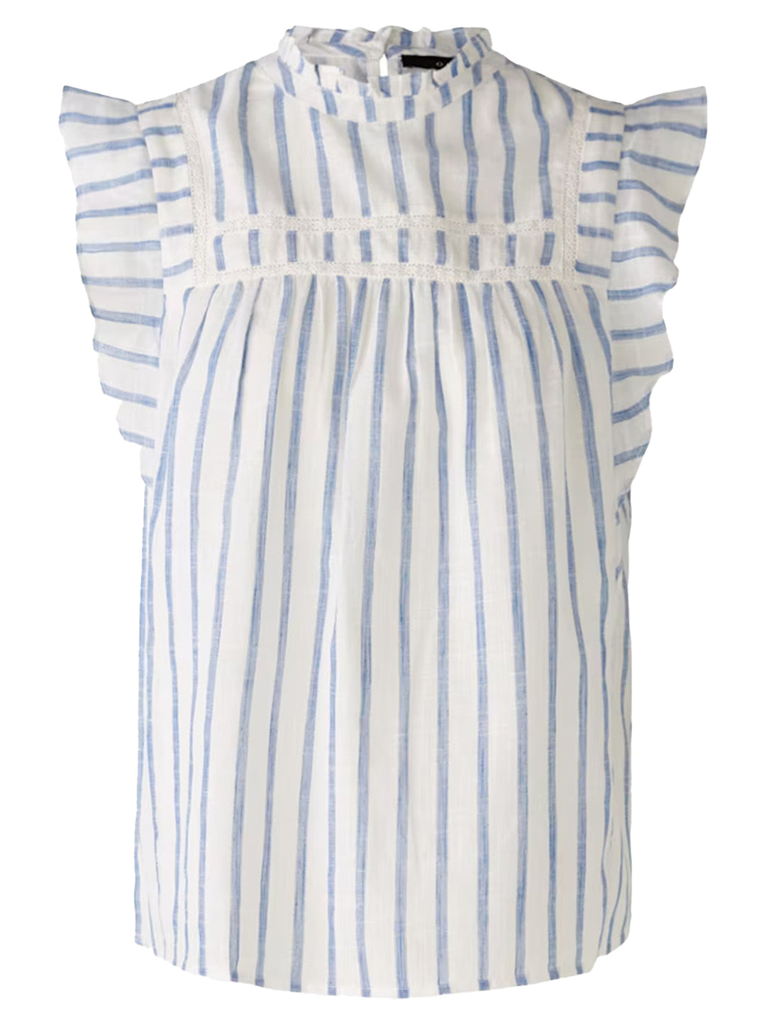 OUI top met strepen-98% Katoen<br />2% Metaal-DAMES TOPS & BLOUSES-Blauw