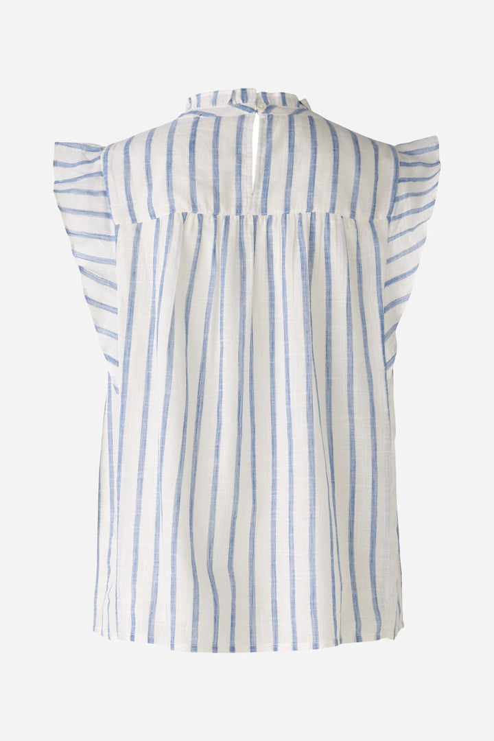 OUI top met strepen-98% Katoen<br />2% Metaal-DAMES TOPS & BLOUSES-Blauw