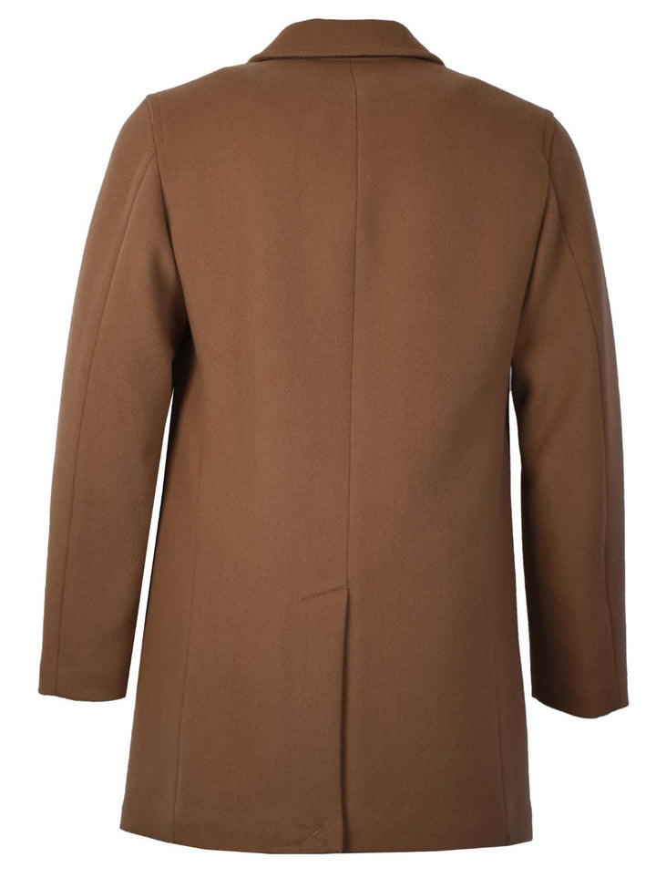 Palto ALFREDO FELT WR jas-80% wol, 20% polyamide-HEREN JASSEN & JACKS-Bruin