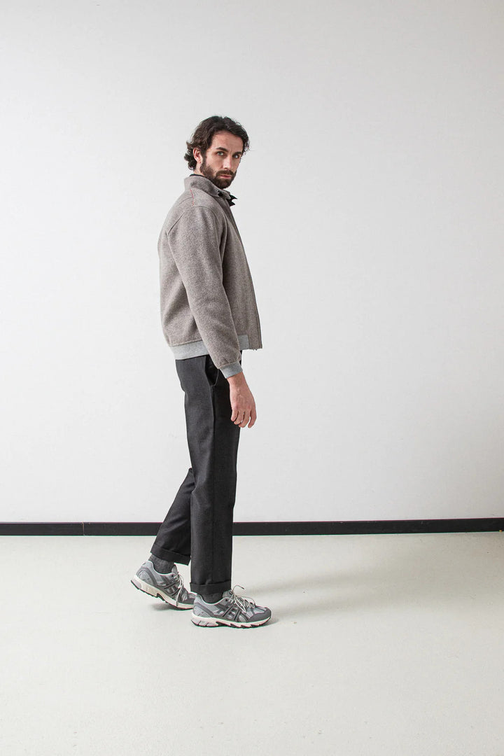 Palto ARTURO DB -80% WOL <br />20% NYLON-HEREN JASSEN & JACKS-Grijs