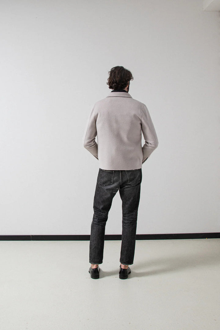 Palto LEANDRO DB -80% WOL <br />20% NYLON-HEREN JASSEN & JACKS-Grijs