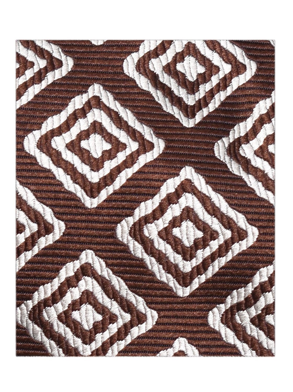 Paolo Albizzati stropdas-100% zijde-HEREN DAS/ STRIK/POCHETTE-Bruin