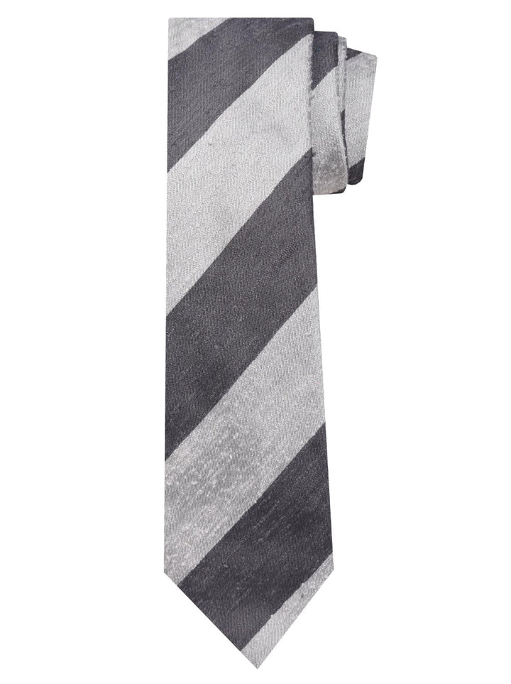 Paolo Albizzati stropdas-100% zijde-HEREN DAS/ STRIK/POCHETTE-Grijs