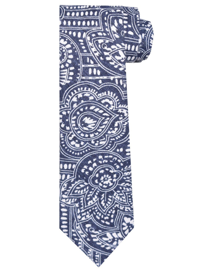 Paolo Albizzati stropdas-linnen-HEREN DAS/ STRIK/POCHETTE-Blauw