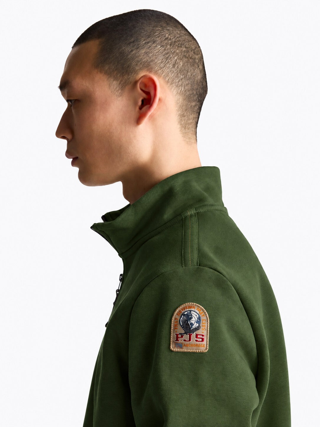 Parajumpers Broad Peak Half Zip – Groen-91% katoen, 9% polyester-HEREN TRUIEN & VESTEN-Groen
