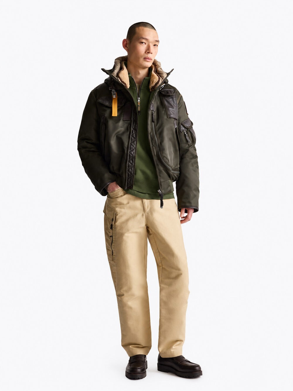 Parajumpers Broad Peak Half Zip – Groen-91% katoen, 9% polyester-HEREN TRUIEN & VESTEN-Groen