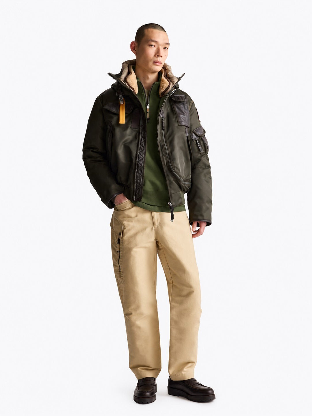 Parajumpers Broad Peak Half Zip – Groen-91% katoen, 9% polyester-HEREN TRUIEN & VESTEN-Groen