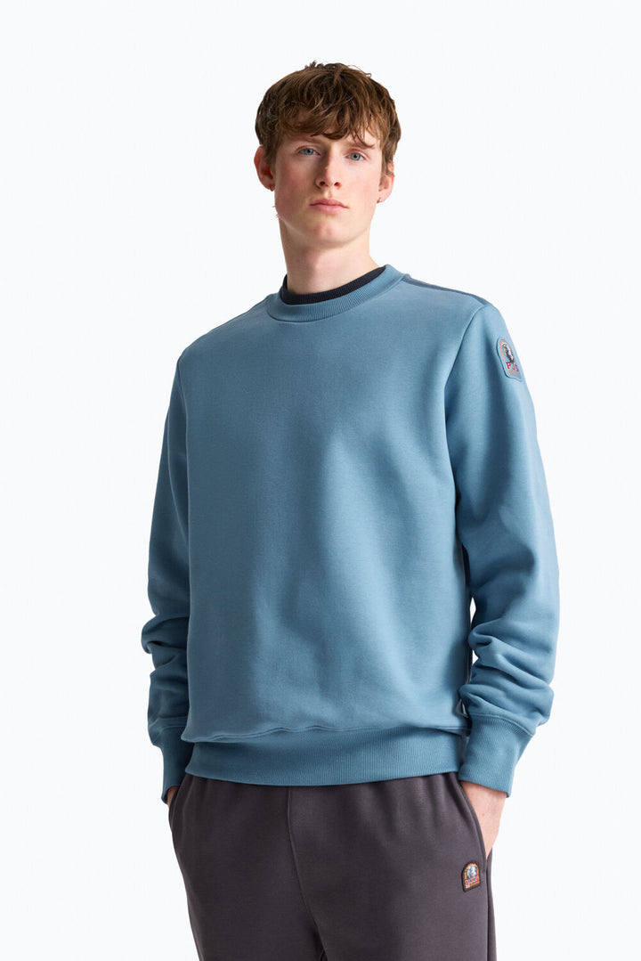 Parajumpers K2 Crewneck Sweater – Blauw-100% katoen-HEREN TRUIEN & VESTEN-Blauw