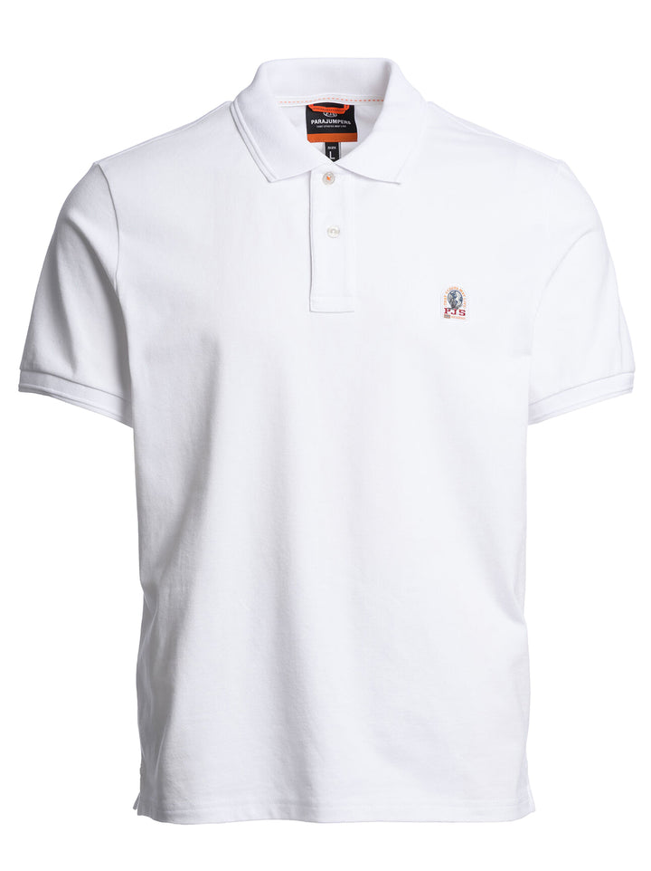 Parajumpers Polo Wellington – Wit-96% katoen, 4% elastaan-HEREN POLO'S & T-SHIRTS-Wit