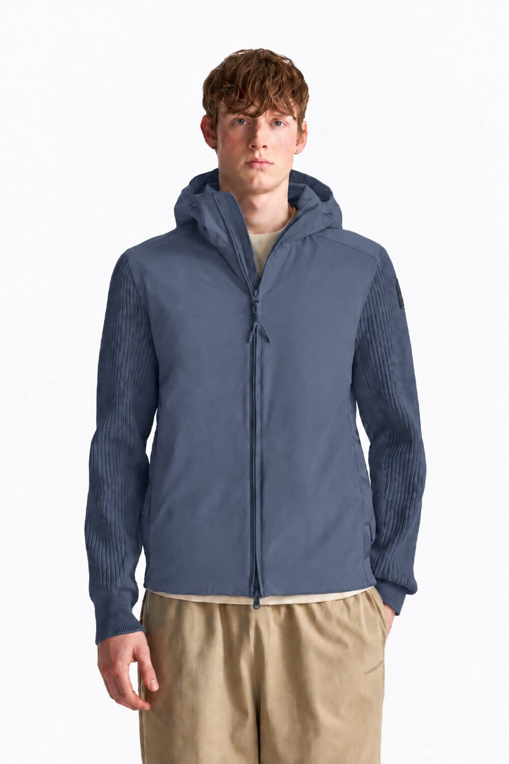 Parajumpers Rocher River Hybrid Jack – Blauw-58% polyamide, 33% polyester, 9% elastaan<br />62% polyester, 38% katoen-HER