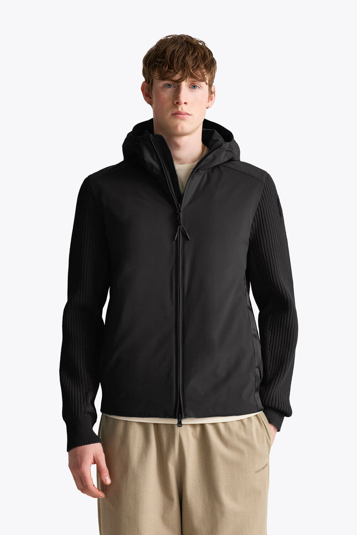 Parajumpers Rocher River Hybrid Jacket – Zwart-58% polyamide, 33% polyester, 9% elastaan<br />62% polyester, 38% katoen-H