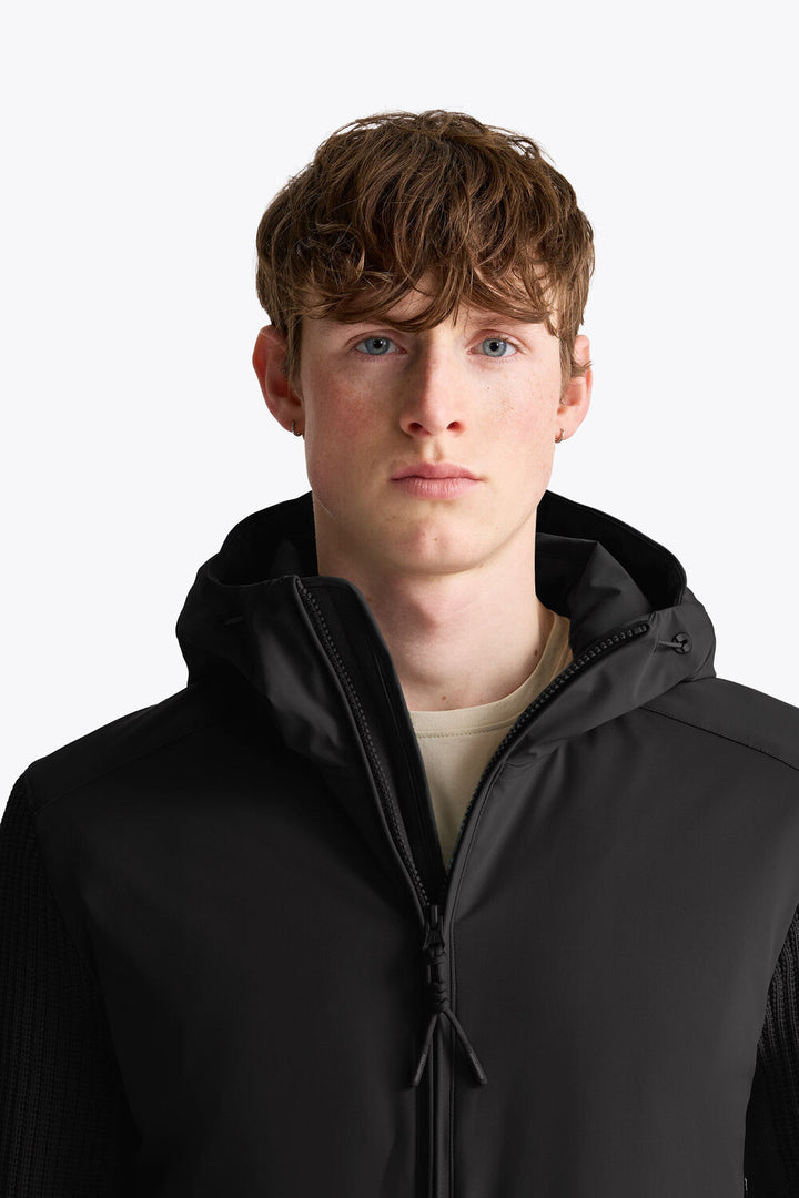 Parajumpers Rocher River Hybrid Jacket – Zwart-58% polyamide, 33% polyester, 9% elastaan<br />62% polyester, 38% katoen-H