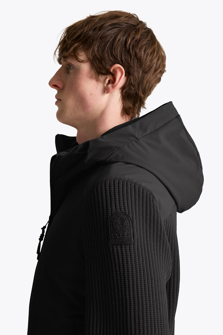Parajumpers Rocher River Hybrid Jacket – Zwart-58% polyamide, 33% polyester, 9% elastaan<br />62% polyester, 38% katoen-H