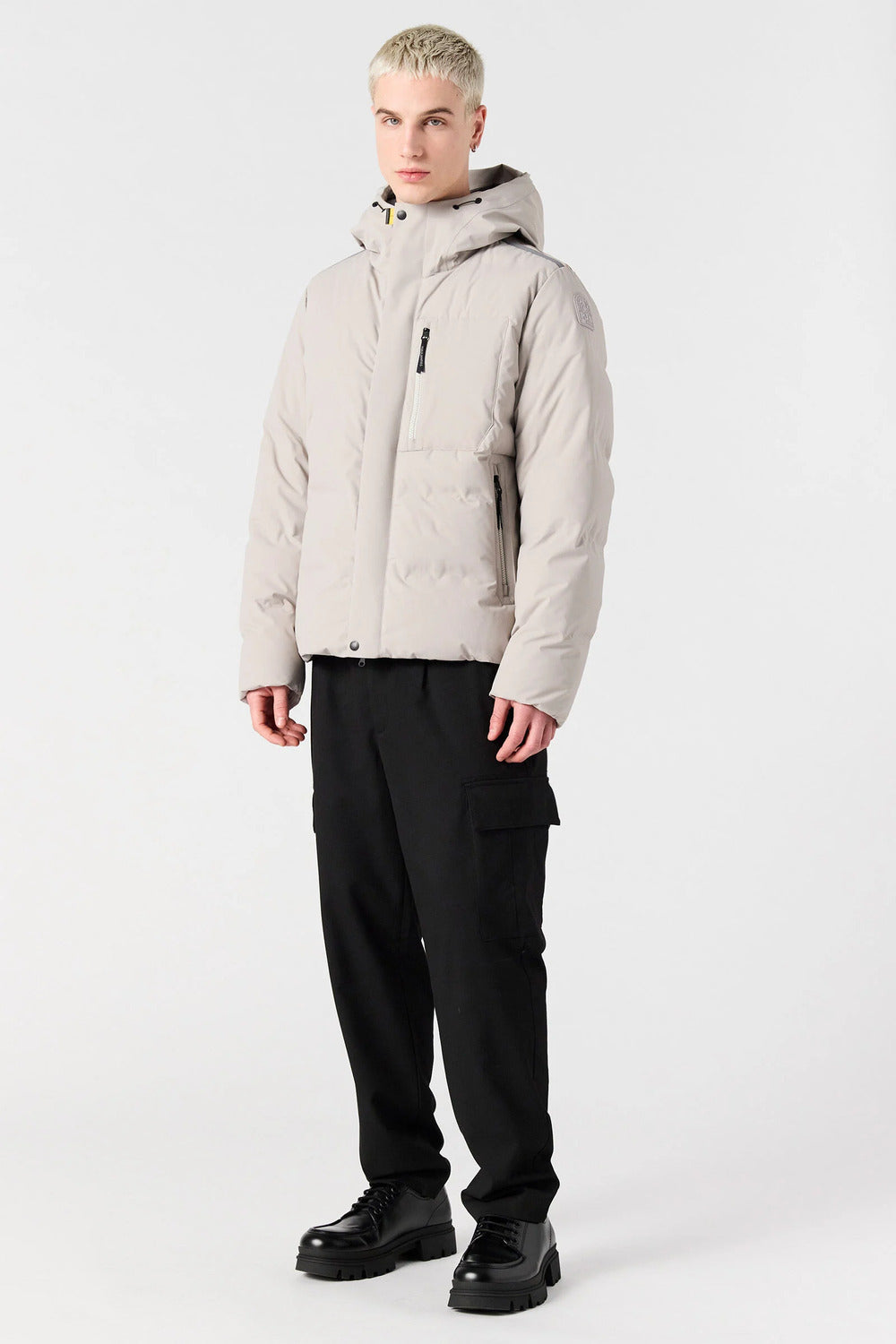Parajumpers Taiga Hooded Jacket – Chateau Grey-58% polyamide, 33% polyester, 9% elasthaan-HEREN JASSEN & JACKS-Grijs