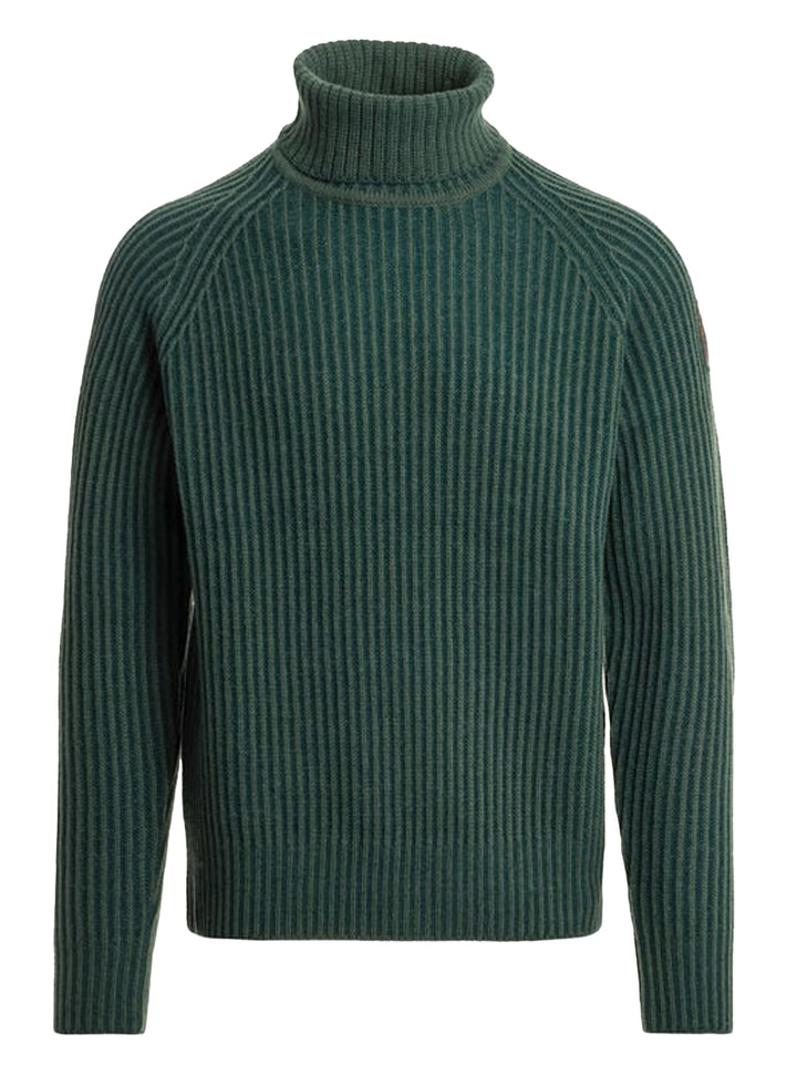 Parajumpers trui ETTORE -BUITENKANT: 100% extra fijne merinowol #-HEREN TRUIEN & VESTEN-Groen