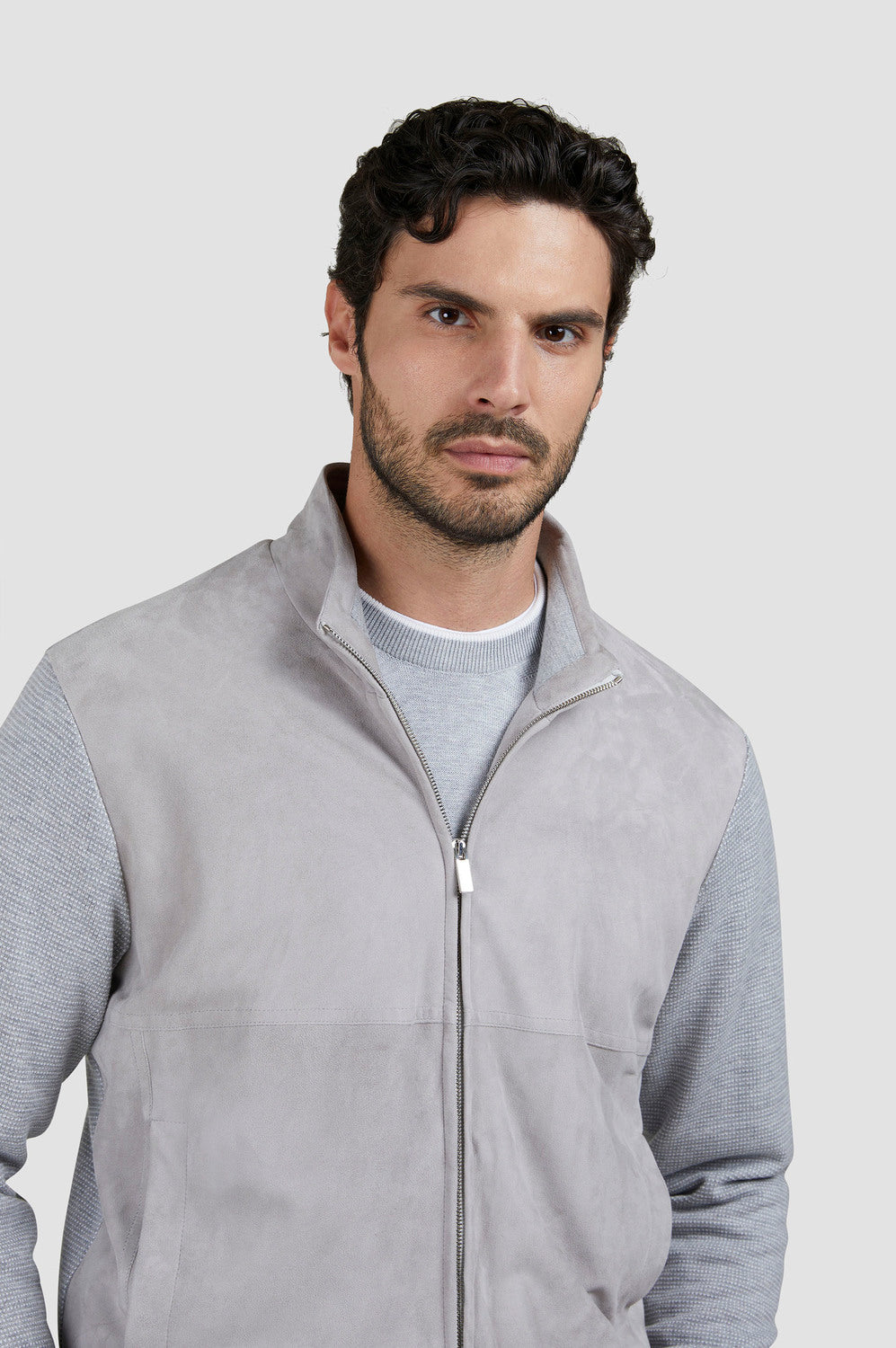 Paul & Shark aqualeather suede -Buitenlaag: 85% Katoen, 15% Kasjmier<br />Voorkant: 100% Geitenleer-HEREN TRUIEN & VESTEN