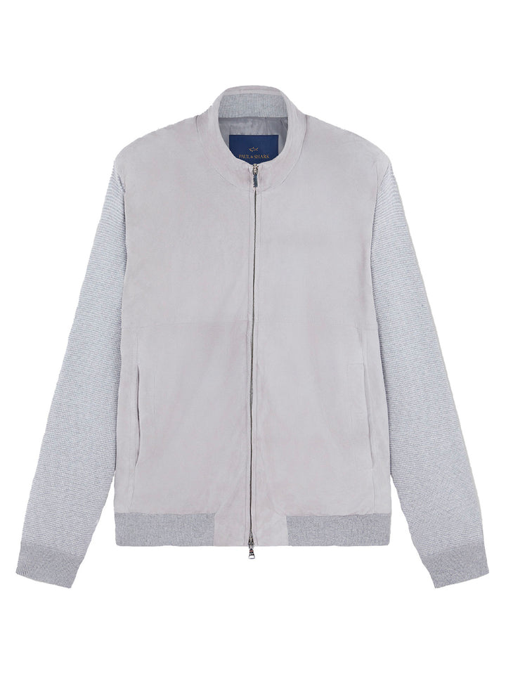 Paul & Shark aqualeather suede -Buitenlaag: 85% Katoen, 15% Kasjmier<br />Voorkant: 100% Geitenleer-HEREN TRUIEN & VESTEN-Grijs