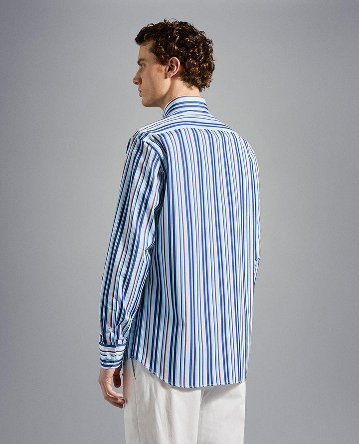 Paul & Shark casual shirt-100% katoen-HEREN SHIRTS-Blauw