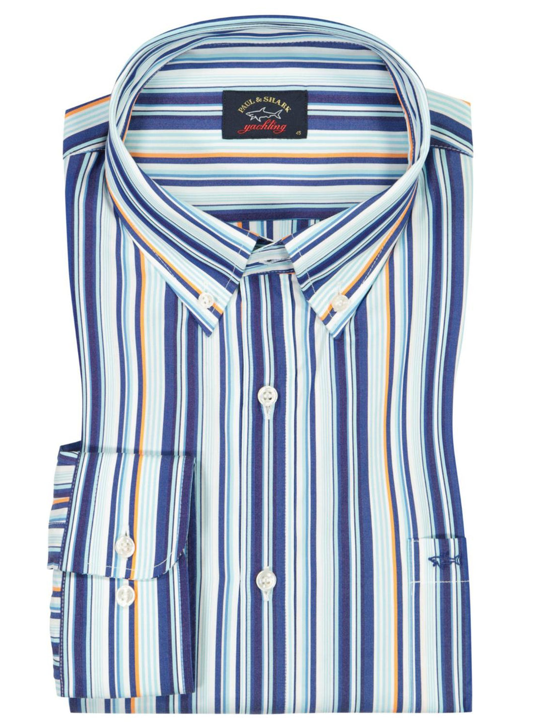 Paul & Shark casual shirt-100% katoen-HEREN SHIRTS-Blauw
