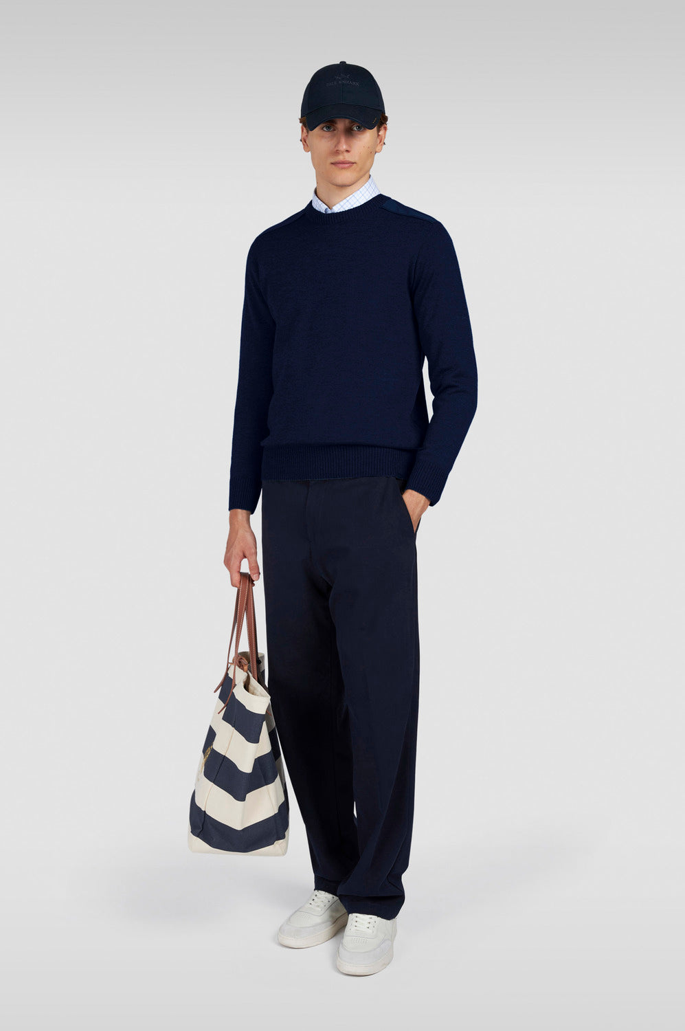 Paul & Shark Cool Touch Trui – Blauw-100% wol-HEREN TRUIEN & VESTEN-Blauw