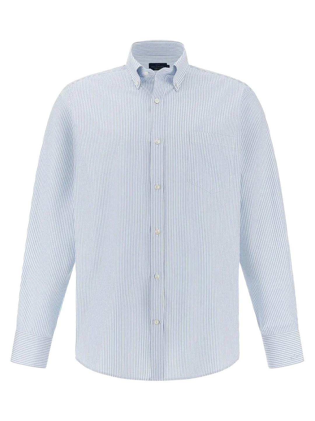Paul & Shark Cotton Poplin Shirt Soffio – Blauw-100% katoen-HEREN SHIRTS-Blauw