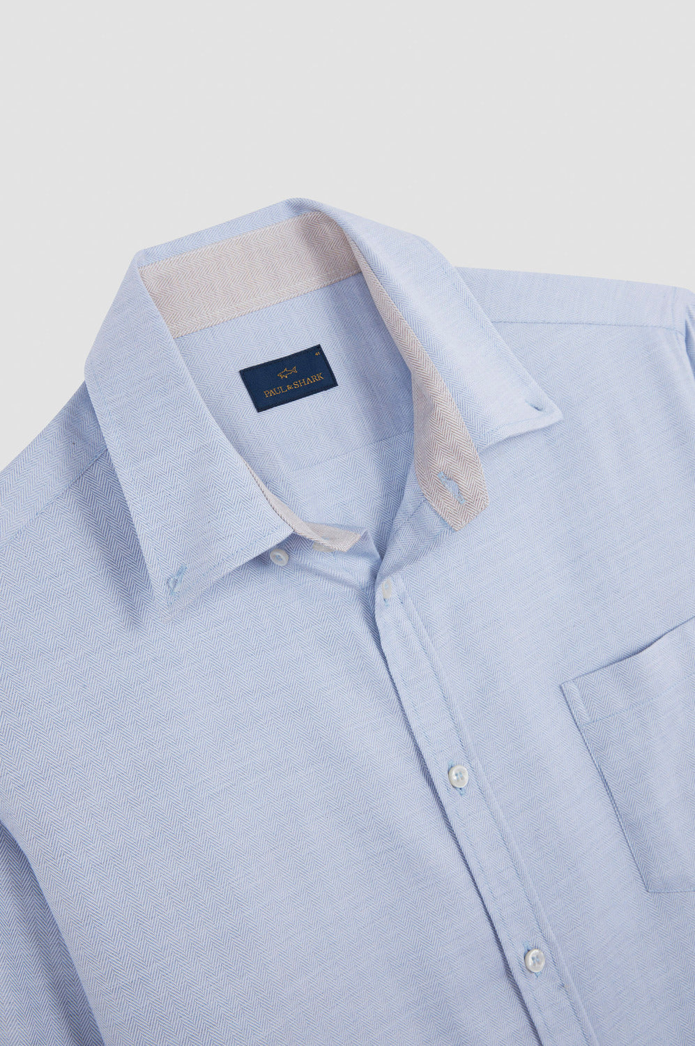 Paul & Shark Flanel Katoenen Shirt-100% katoen-HEREN SHIRTS-Blauw