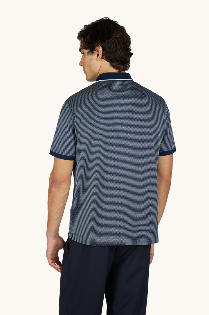 Paul & Shark Gestreepte polo – Blauw-100% katoen-HEREN POLO'S & T-SHIRTS-Blauw