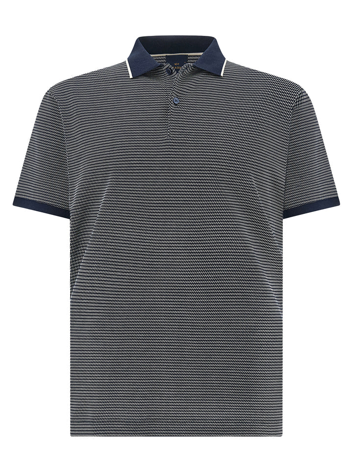 Paul & Shark Gestreepte polo – Blauw-100% katoen-HEREN POLO'S & T-SHIRTS-Blauw