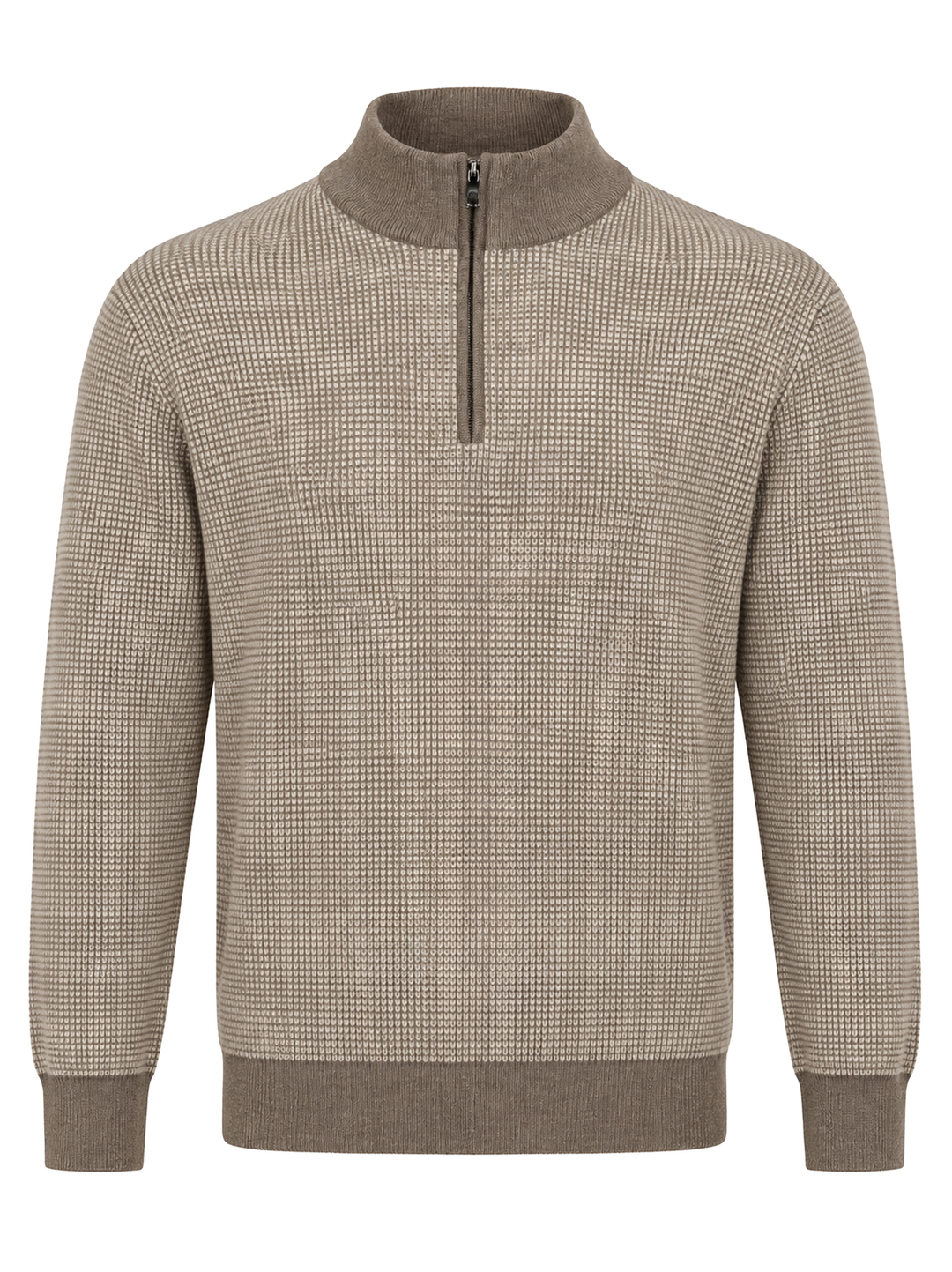 Paul & Shark Half Zip Trui – Beige-100% wol-HEREN TRUIEN & VESTEN-Beige