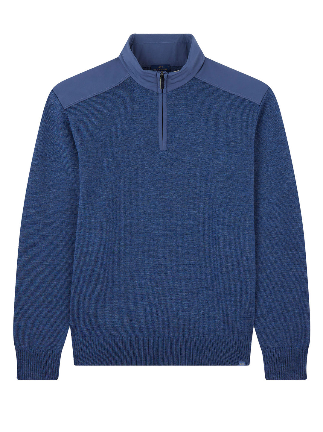 Paul & Shark Half-Zip Trui – Blauw-100% wol-HEREN TRUIEN & VESTEN-Blauw