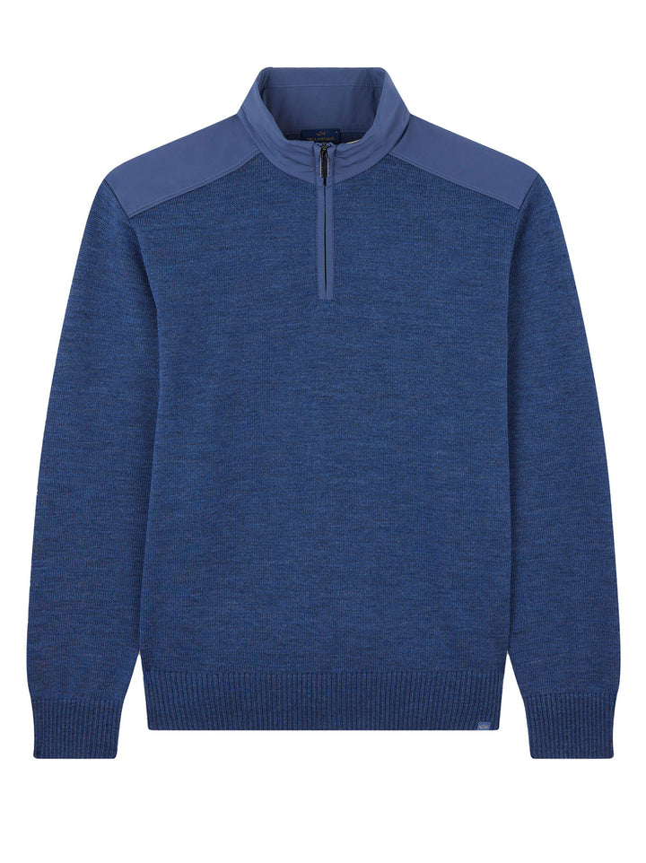 Paul & Shark Half-Zip Trui – Blauw-100% wol-HEREN TRUIEN & VESTEN-Blauw