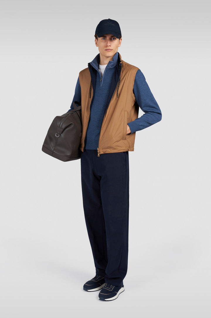 Paul & Shark Half-Zip Trui – Blauw-100% wol-HEREN TRUIEN & VESTEN-Blauw