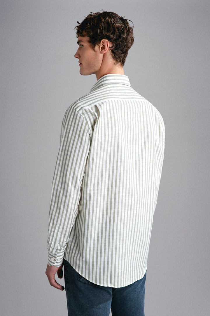 Paul & Shark katoenen overhemd-100% katoen-HEREN SHIRTS-Groen