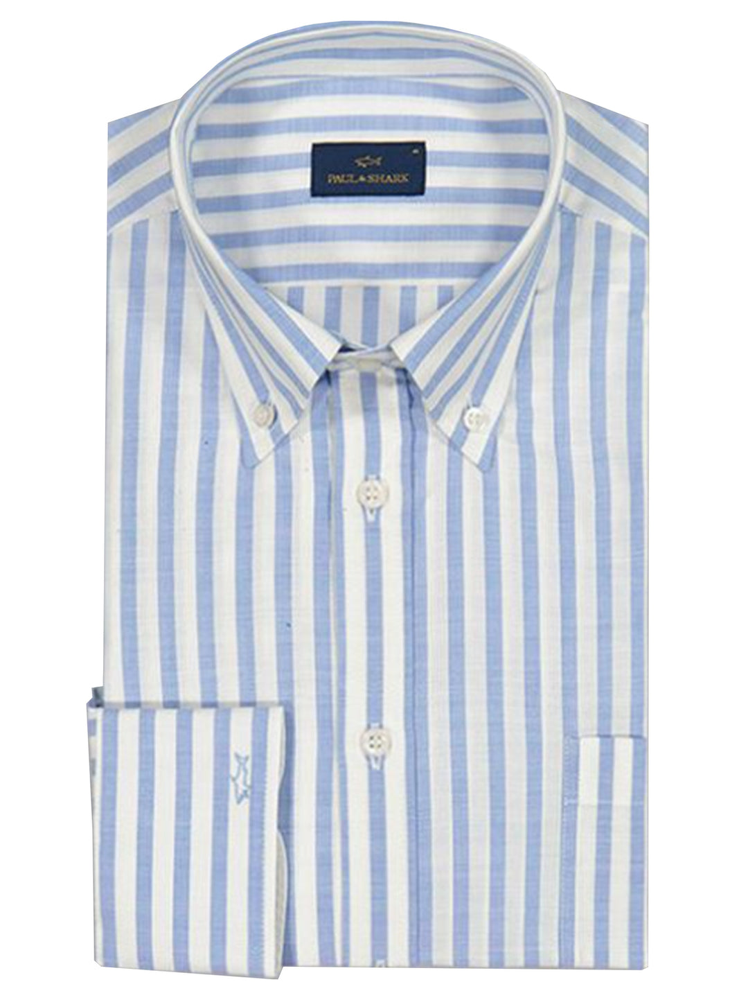 Paul & Shark katoenen poplin shirt-100% Katoen-HEREN SHIRTS-Blauw