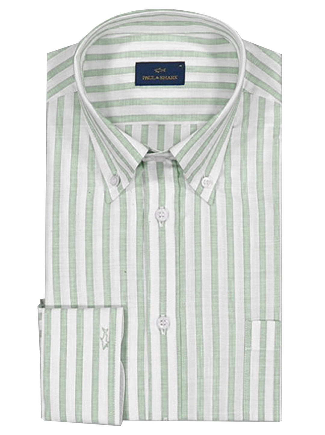 Paul & Shark katoenen poplin shirt-100% Katoen-HEREN SHIRTS-Groen