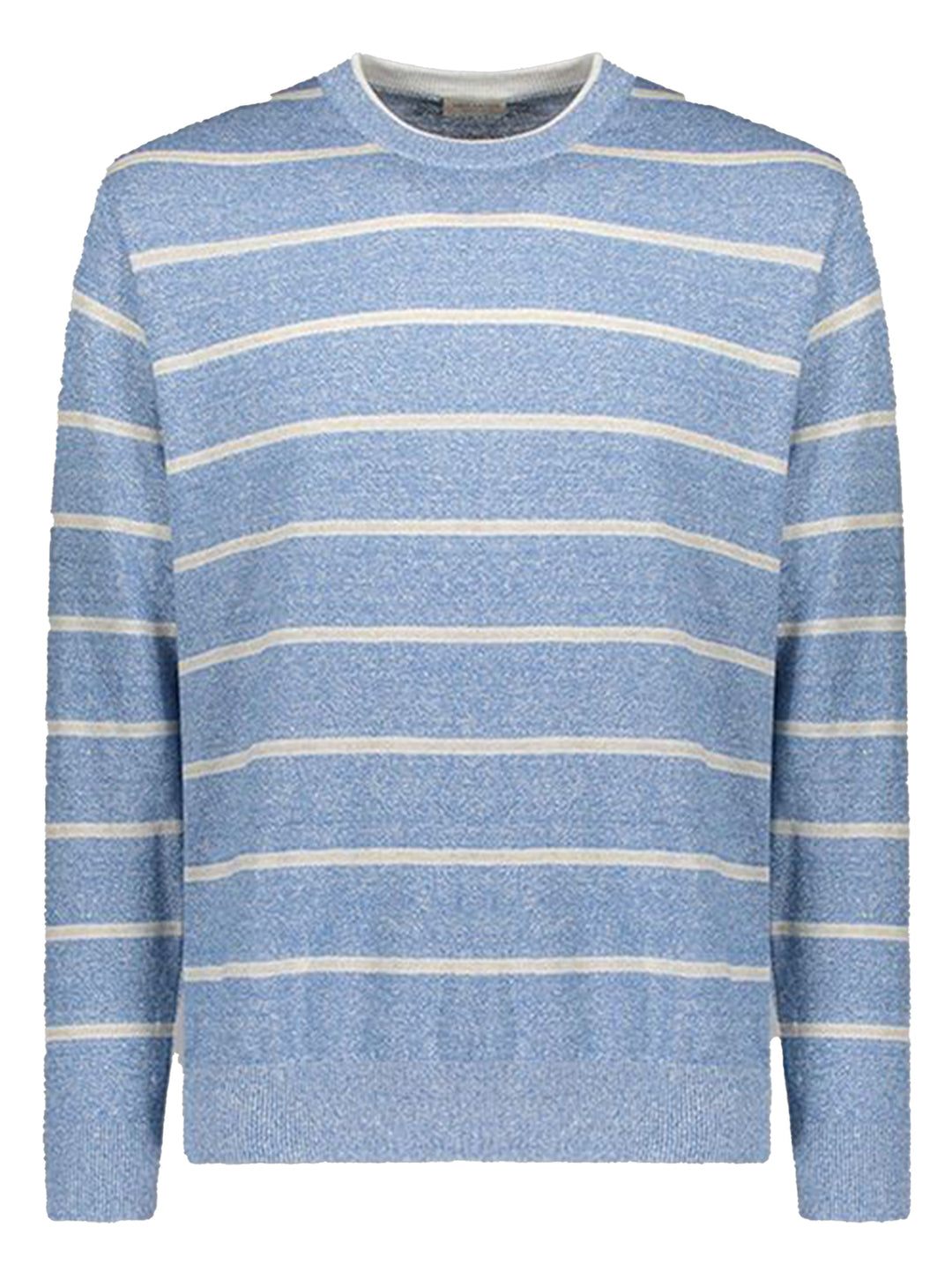 Paul & Shark Luxe Trui Ronde Hals – Blauw-65% linnen, 35% katoen-HEREN TRUIEN & VESTEN-Blauw