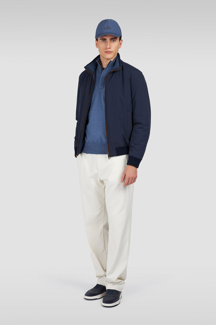 Paul & Shark Merino Extrafine Half-Zip Trui-100% wol-HEREN TRUIEN & VESTEN-Blauw