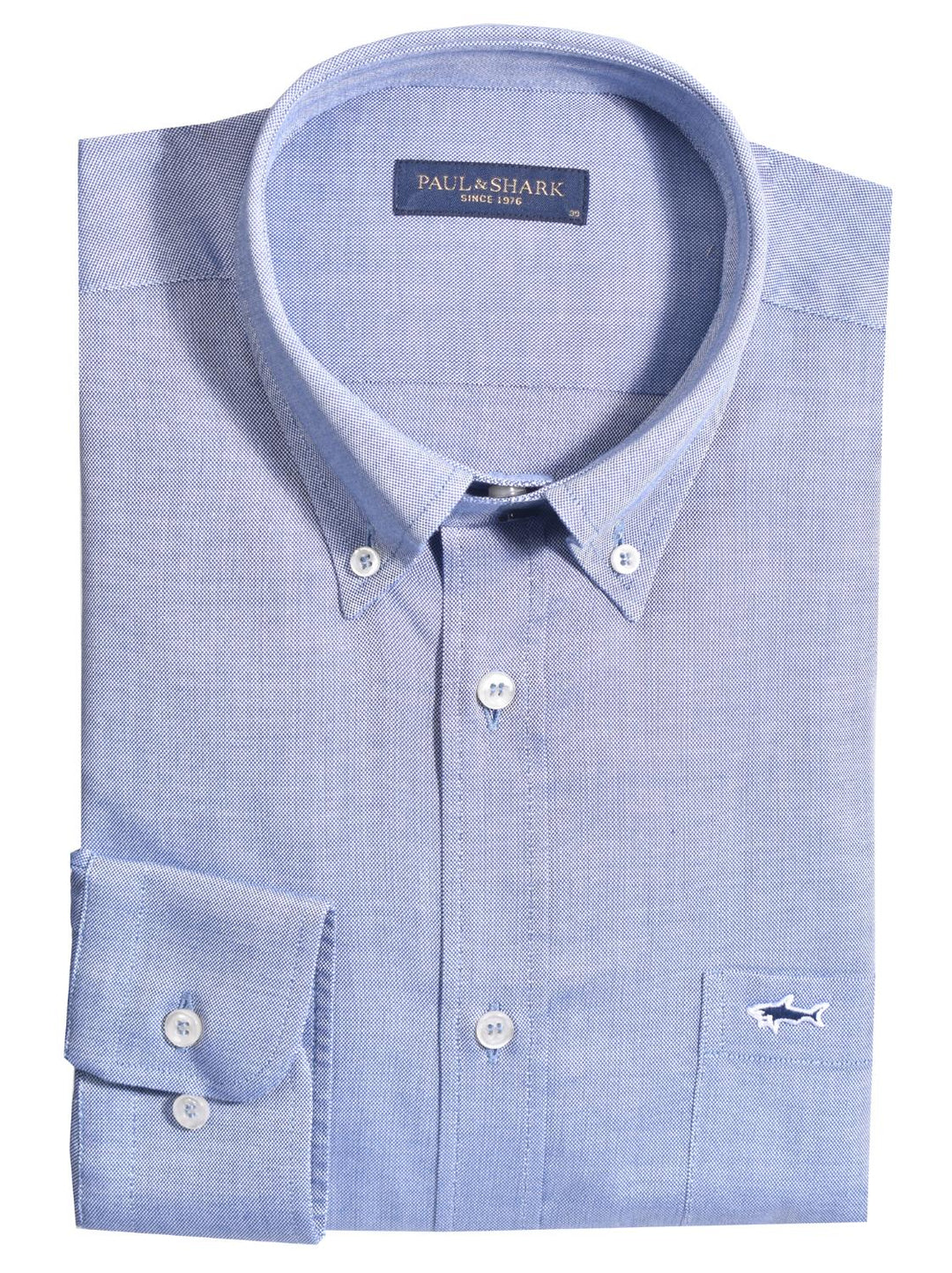 Paul & Shark overhemd-100% katoen-HEREN SHIRTS-Blauw