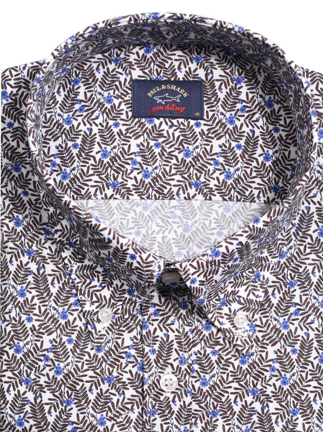 Paul & Shark overhemd-100% katoen-HEREN SHIRTS-Bruin