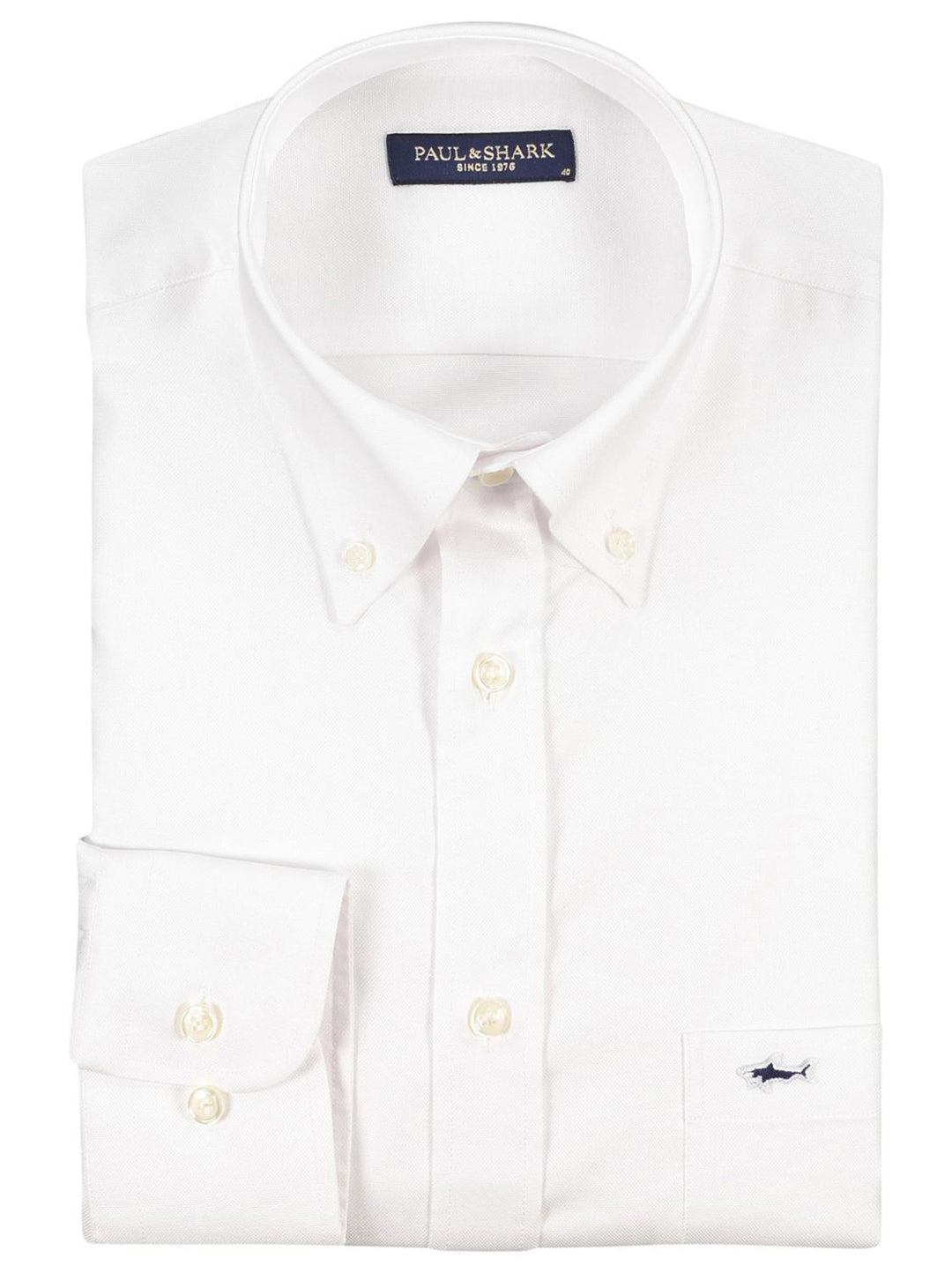 Paul & Shark overhemd-100% katoen-HEREN SHIRTS-Wit